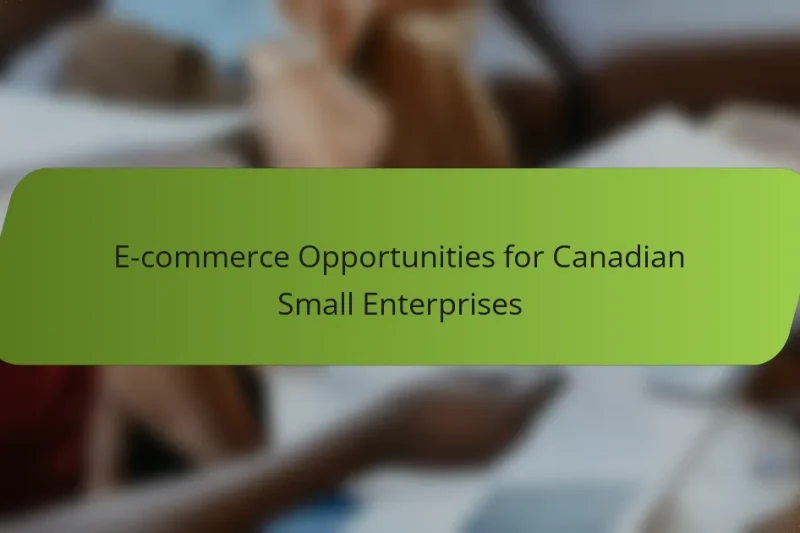 E-commerce Opportunities for Canadian Small Enterprises
