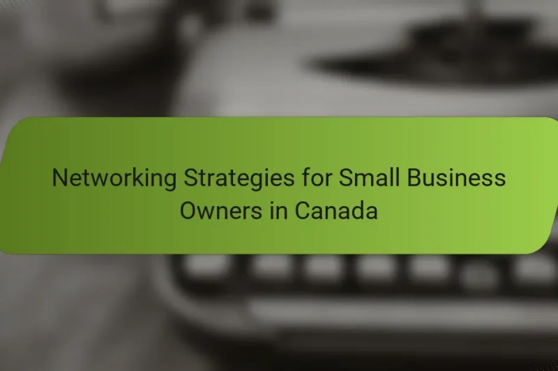 Networking Strategies for Small Business Owners in Canada