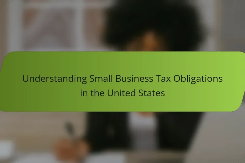 Understanding Small Business Tax Obligations in the United States