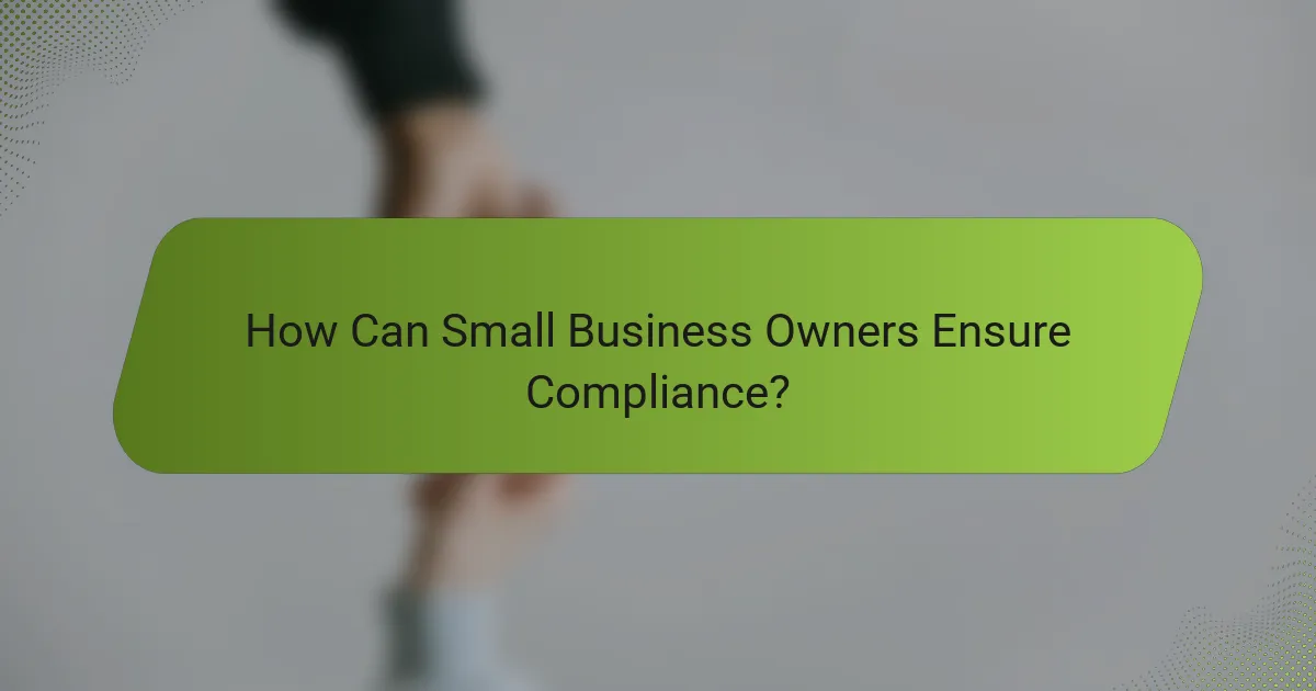 How Can Small Business Owners Ensure Compliance?
