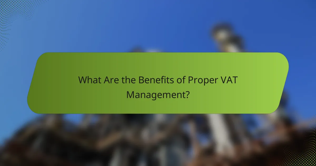 What Are the Benefits of Proper VAT Management?