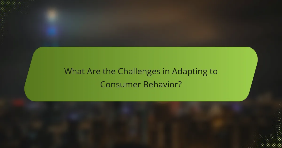 What Are the Challenges in Adapting to Consumer Behavior?