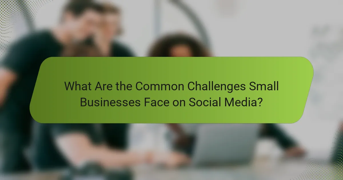 What Are the Common Challenges Small Businesses Face on Social Media?