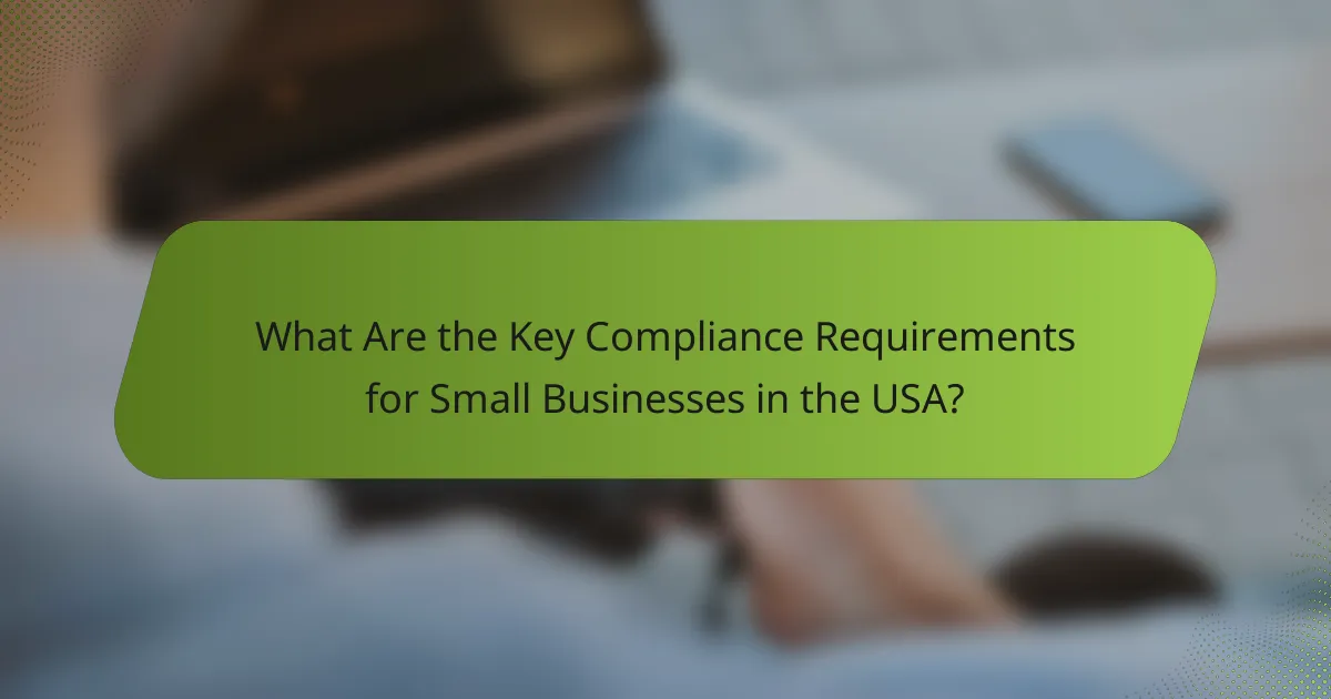 What Are the Key Compliance Requirements for Small Businesses in the USA?