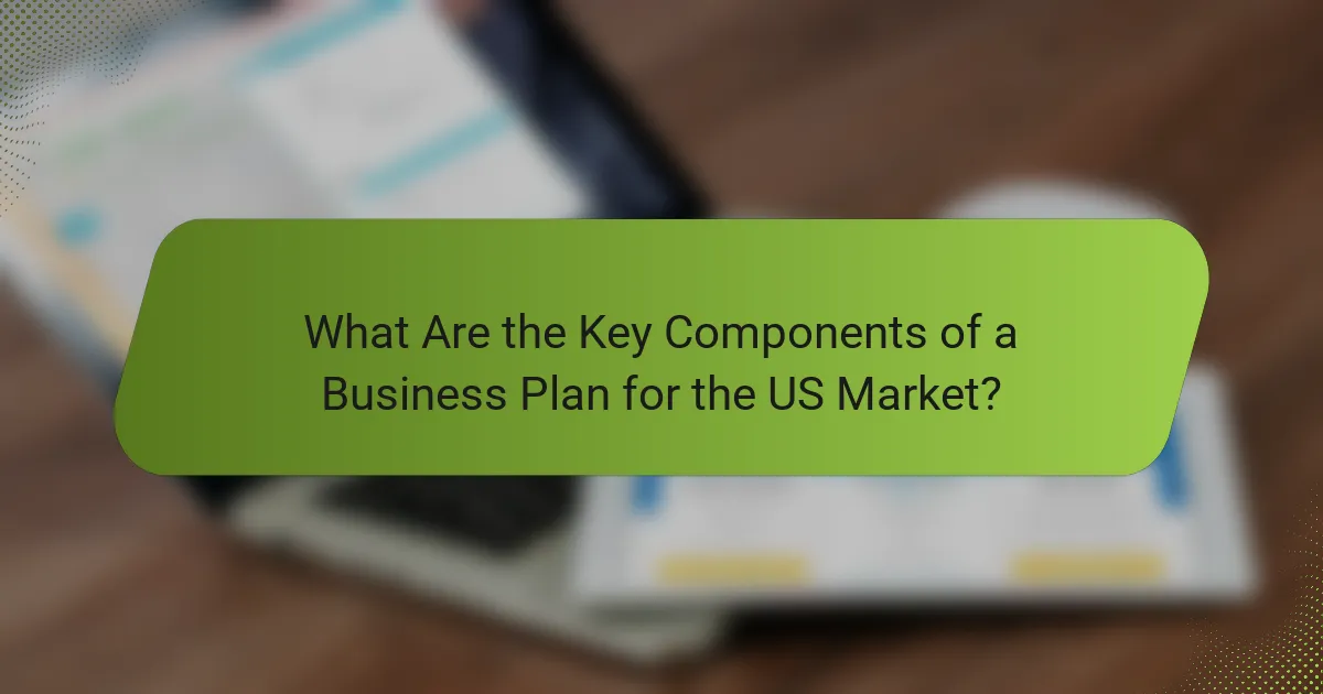 What Are the Key Components of a Business Plan for the US Market?