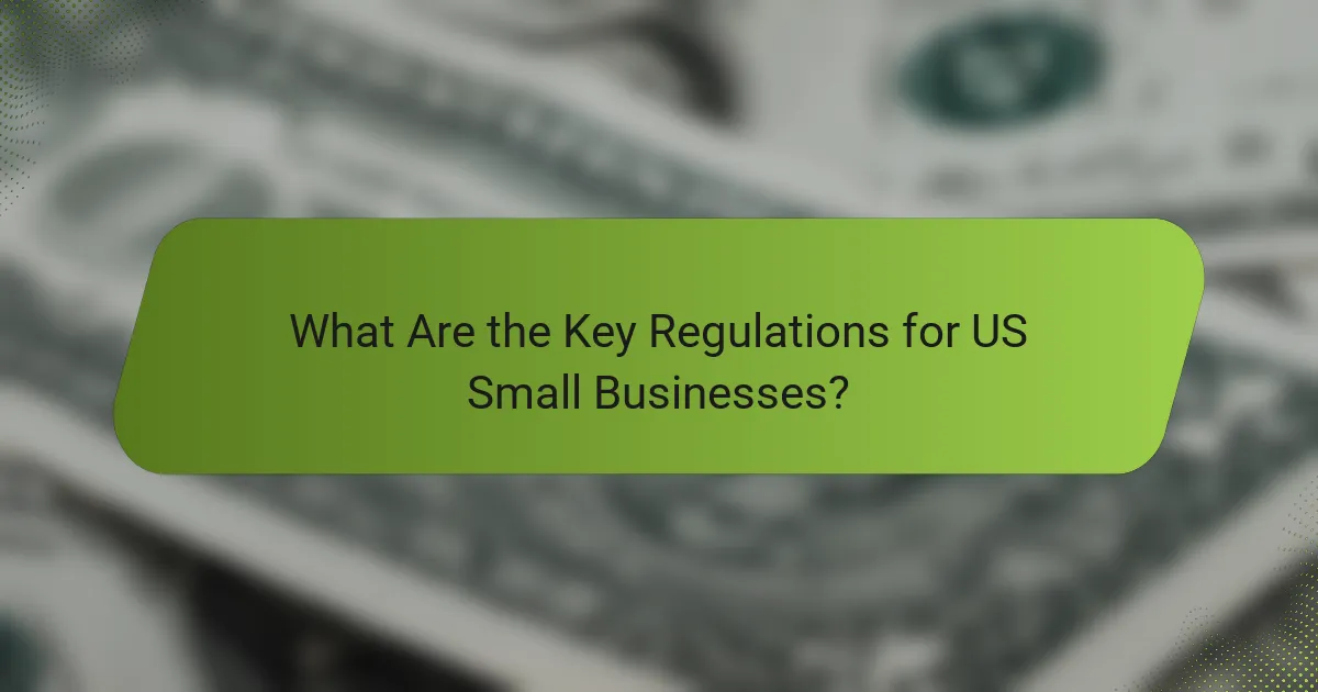 What Are the Key Regulations for US Small Businesses?