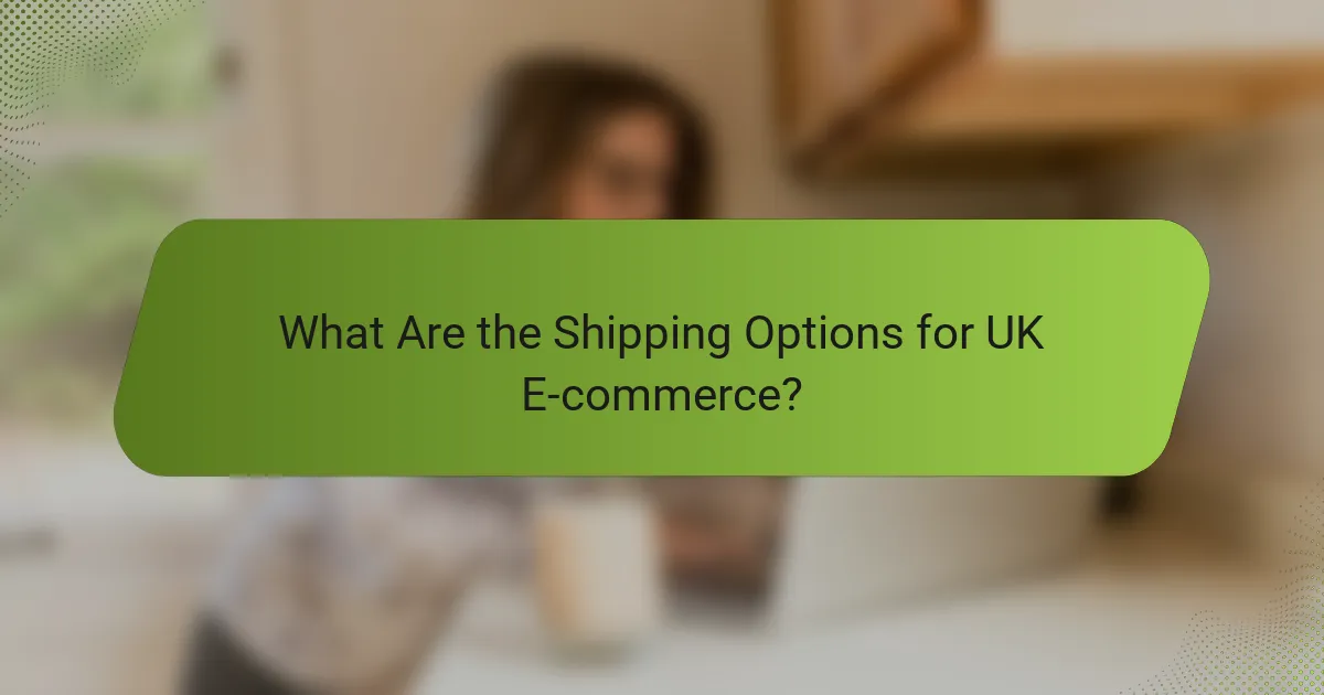 What Are the Shipping Options for UK E-commerce?