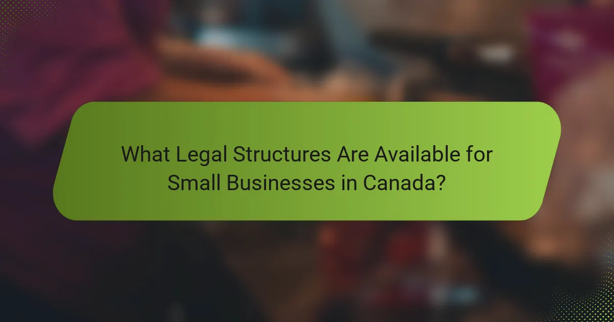 What Legal Structures Are Available for Small Businesses in Canada?
